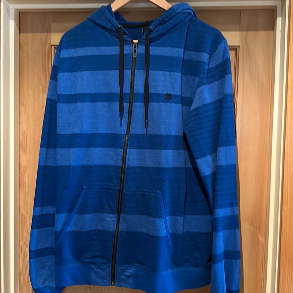 Element Men’s Large Blue Zip-Up Hoodie